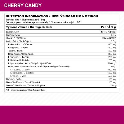 Amino Energy 180g - Cherry Candy - Heimkaup.is